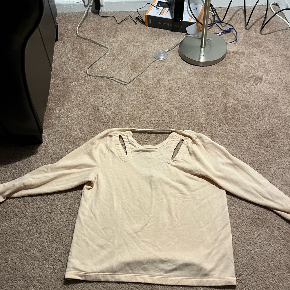 Joy Lab athletic crew neck with cutouts pink m